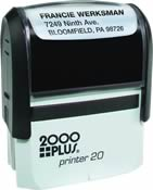Printer 20, (9/16" x 1-1/2"), up to 3 lines