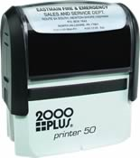 Printer 50, (1-1/4" x 2-3/4"), up to 6 lines
