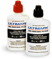 Ultimark Refill Ink 2 oz.
This 2 oz. bottle of Ultimark refill ink is available in 5 ink colors including black, blue, green, red and violet. For use in Ultimark pre-inked stamps to extend the life of your stamps. Easy to reink and creates crisp and clea