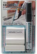Xstamper Secure Block out Stamper Kit - Small, 1/2" x 1-5/8"  + Secure Marker